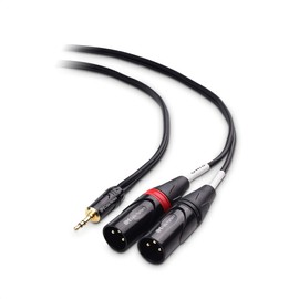 Cable Matters 3.5mm 1/8 Inch TRS to 2 XLR Cable 6 ft, Male to Male Aux to Dual XLR Breakout Cable