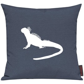 'Throw Pillow Cushion Cover for Selected. Animals Your Favorite "Lizard Gecko Animal, 40x40cm, blue