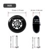 Joyangy 70 x 24mm Luggage Wheels Replacement, 2Pcs Rubber Suitcase