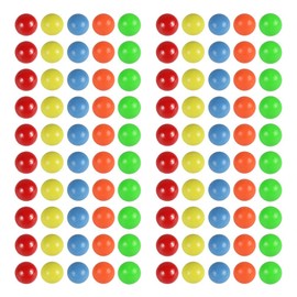 Gadpiparty 100pcs 15mm Multi- Colored Replacement Ball Set, 100pcs Colored Plastic Balls Counting Balls for Probability Learning- 5 Colors