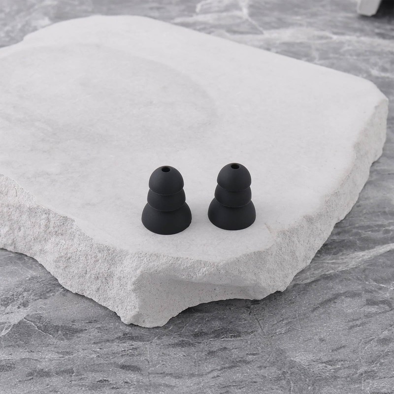 eMagTech 6 Pairs 3 Flange Noise Reducing Earplugs with 2mm