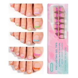 Misssix Uñas Postizas Cortas A Presión, 150 Unidades, Puntas Francesas, Extensiones Cuadradas De Gel Suave Para Uñas Postizas, Para Mujer, Diseño De U