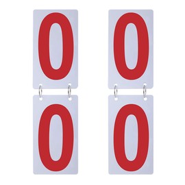 TOPTIE 2 Sets Tennis Score Keeper Visible 0-9 Double Sides Flip Scoreboard Numbers-Red-4 x 7 Inch
