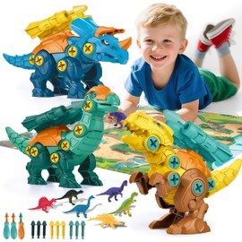 BETLYS Dinosaur Toys for 3 4 5 6 7 8 Year Old Boys, Take Apart Dinosaur Toys for Kids STEM Educational Construction Building Kids Toy with Detachable, Party Christmas Birthday Easter Gifts Boys Girls
