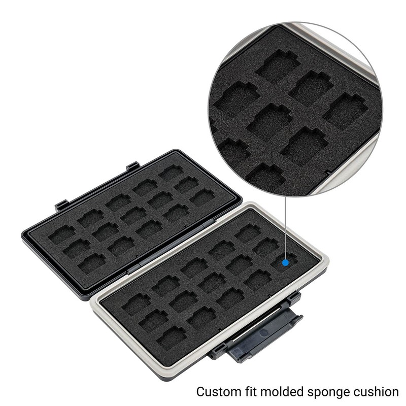 JJC 30 Slots Micro SD Card Case With Index Label,