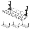 Callstel Power Cord Organiser: Set of 4 Cable Baskets, Socket Holder & Organiser, Black (Cable Management Systems, Cable Organisations)
