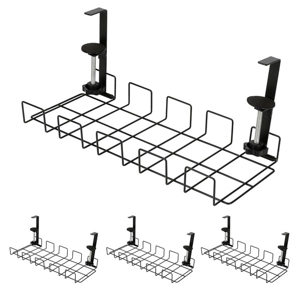 Callstel Power Cord Organiser: Set of 4 Cable Baskets, Socket