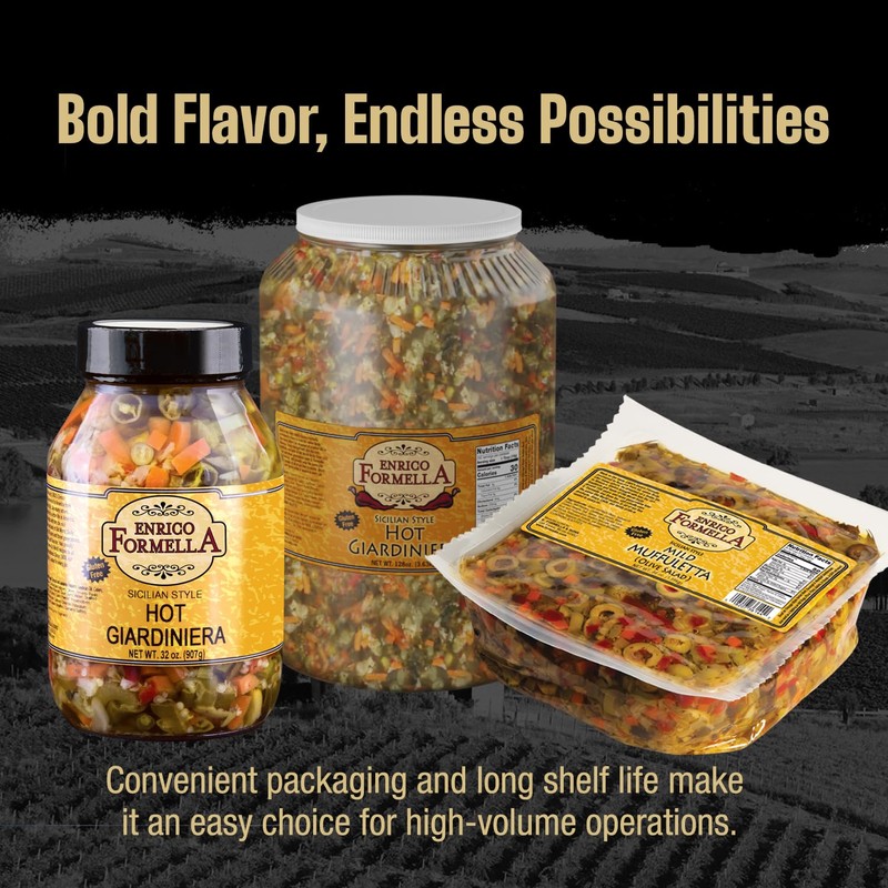 Enrico Formella Mild Muffuletta Salad - Gluten Free Italian Olive