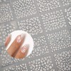 30 Sheets White Flower Nail Sticker,White Floral Nail Decals with