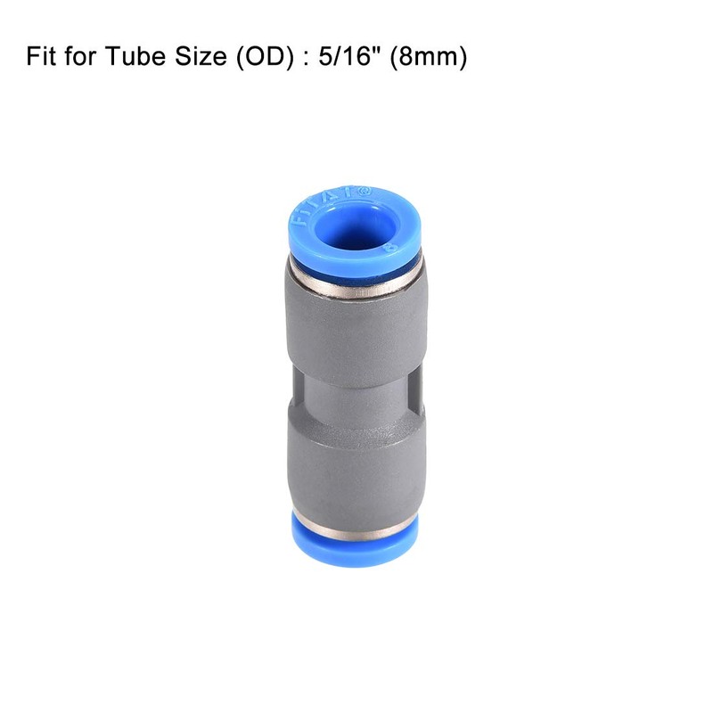 sourcing map Straight Push Connectors 8mm Quick Release Pneumatic Connector