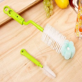 Rotating Baby Bottle & Kitchen Brush (Random Color) Cup Brush