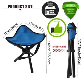 Travel Folding Camping Stool, (Sol·d by→Cenbee) Use Height 14" and Max Weight 300 lbs Outdoor Portable Party Chair Fishing Chair Seat for Camping Fishing Hiking Gardening and Beach Painting