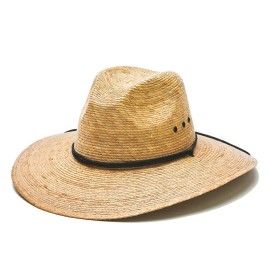 HAT STAR Men's Palm Tree Leaf Straw Sun Lifeguard Beach Hat Raffia Wide Brim