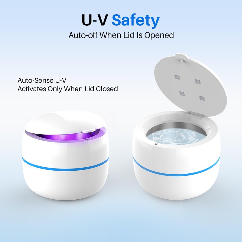 Voraiya Ultrasonic Retainer Cleaner for Dentures, Retainer Cleaner Machine, Dental