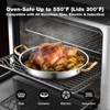 Yeksum 14 Inch Stainless Steel Paella Pan with Lid,Frying Pan,