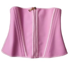 Waist Trainers for Women Belly Fat,Latex Underbust Tummy Control Waist Cincher Corset,Hourglass Body Shaper Zipper and Hooks (Pink, X-Large)