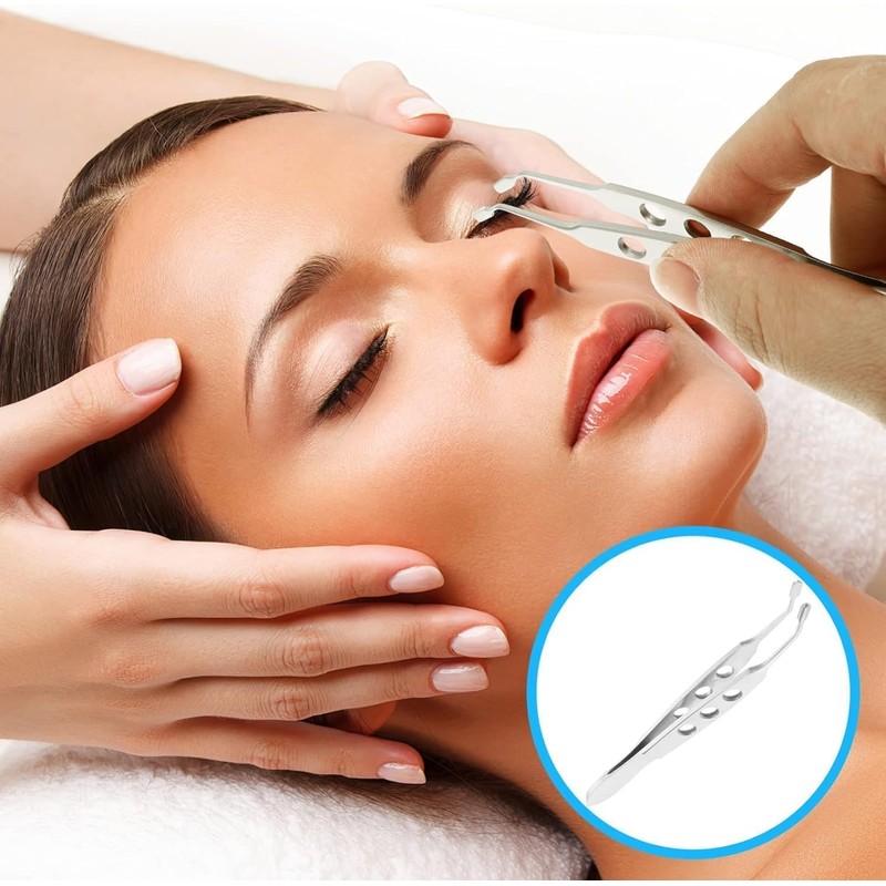 Meibomian Gland Expressor, Stainless Steel Eyelid Massage Tweezers Professional Face