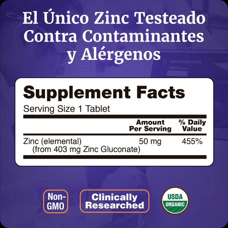 Suplemento Tabletas Now Imunidade Minerales Zinco 100g