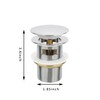 Chrome Freestanding Bathtub Drain Stopper, Compatible with Drain Kit