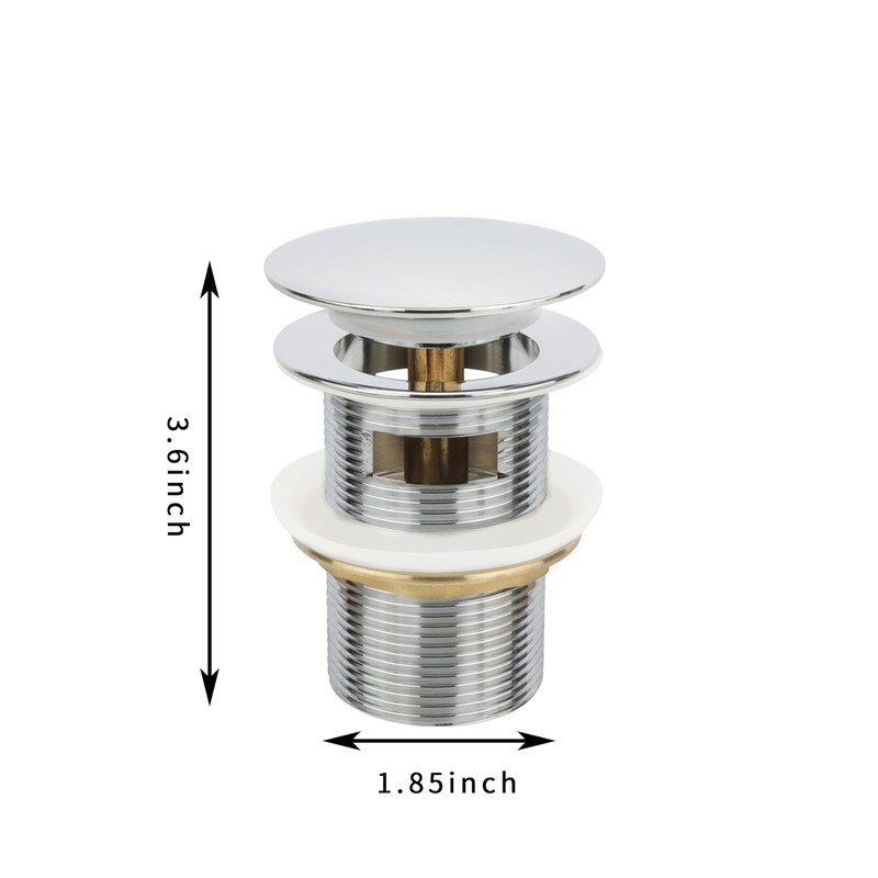 Chrome Freestanding Bathtub Drain Stopper, Compatible with Drain Kit