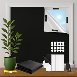 Blackout Blinds 300 x 145 CM, JOMWEN 100% Blackout Curtains for Window, No Drill Portable Blackout Shades Film for Baby Nursery, Bedroom, Dorm Room, or Travel Use, Cut to Any Size