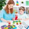 Wooden Tangram Puzzle for Children, 65 Pieces Shapes Wooden Puzzles,
