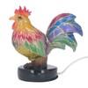 Stained Resin Rooster Table Lamp Night Light LED Animal Night