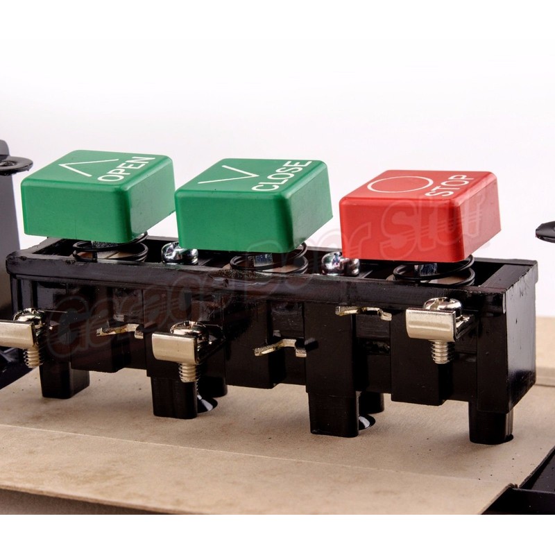 (GARRAG) Commercial Garage Door Opener 3 Button Wall Mount PBS