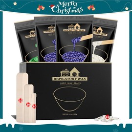 Lifestance Wax Beads Set, 4 Kinds of Waxing Beads, Hard Wax Beans with 44 Items, Perfect for Any Wax Warmers, Wax Beads for Hair Removal for Brazilian Bikini, Brazilian, Legs, Body - net weight: 【Rose-Chamomile-Cologne】