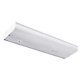 Maxxima 12 in. Hardwired LED Under Cabinet Light - 300 Lumens, 3 CCT, Color Temperature Slide Control, 3000K/4000K/5000K, Kitchen and Indoor Lighting Fixture, White, On/Off Switch, ETL Listed