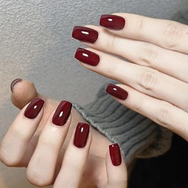 Cherry Red Nail Polish, 12ml Quick Dry Nail Lacquer, Nail Art Varnish-12ML