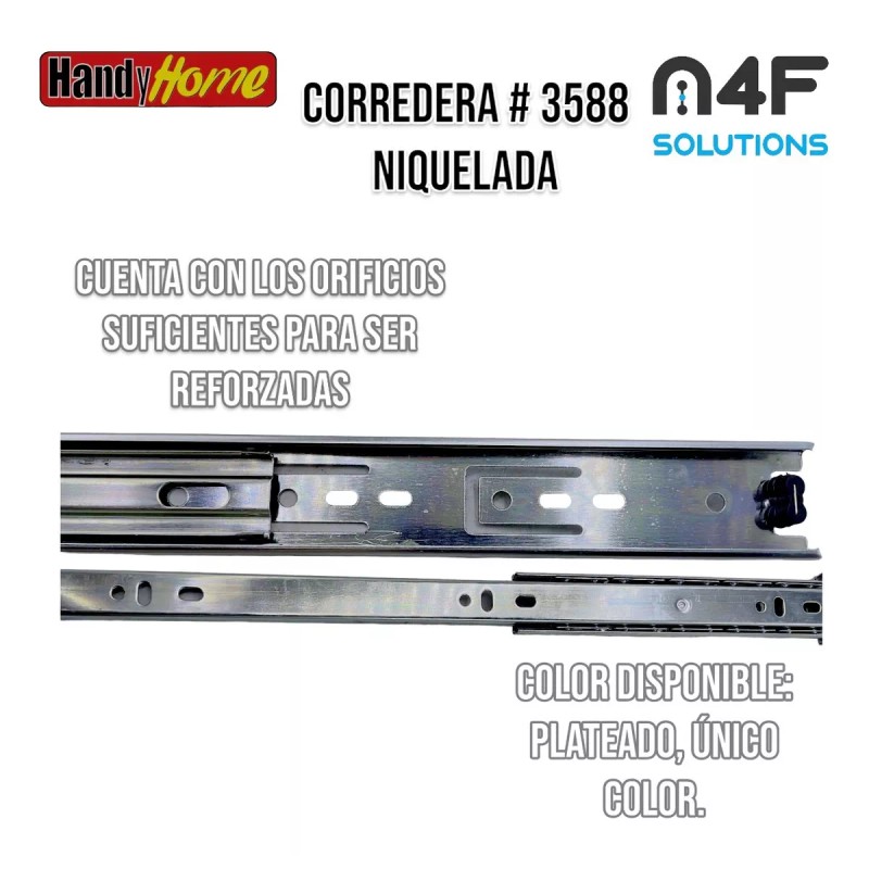 Handyhome Corredera Cajón Handy Home 35cm X 3.5cm 4 Paquetes