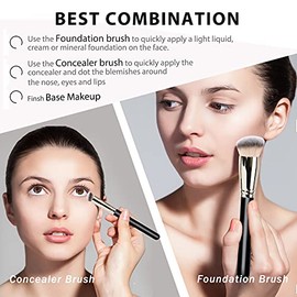 Brocha para maquillaje DPOLLA Pro, brocha para base de maquillaje y corrector impecable, perfecta para cualquier tipo de maquillaje, brocha de contorn