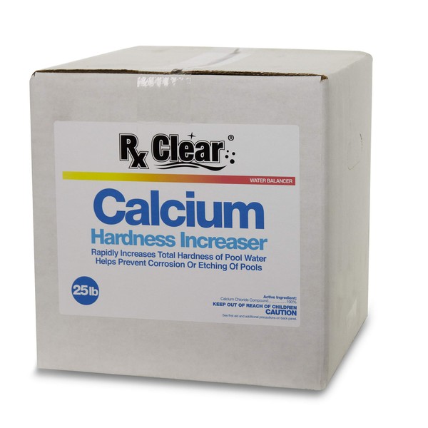 Rx Clear Calcium Plus | Granular Calcium Chloride | Raises Calcium in Swimming Pool Water | Hardness Increaser for Swimming Pools | Helps Prevent Corrosion | 25 Lbs