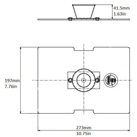 Rattleware Lid for Egg Ring Cooker - Rectangular Stainless Steel Rings Cooker - Eggs Ring Cook Cover For Hotel Buffet Breakfast, Fast-Food Chains, Restaurants, Hotels, And Catering (7.76 inches)