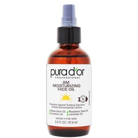 Fura Dor 3.3 oz Organic AM Moisturizing Face Oil - Morning Glow Hydrating Skincare Lightweight Moisturizer for Radiant Skin All Natural Vegan Paraben Free Women & Men / 푸라 도르 3.3 온즈 오가닉 AM 보습 페이스 오일 - 모닝 글로우 하이드레이팅 스킨케어 빛나는 피부를 위한 경량 보습제 올 내추럴 비건 파라벤 프리 여성 및 남성