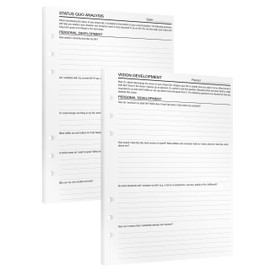 KOMPASS® Vision | A5 Planner Inserts | 8 Sheets to Develop Your Personal Vision | Reflection & Goal Setting | Journaling | Vision Board Planner Refills (14.5 cm x 21 cm)