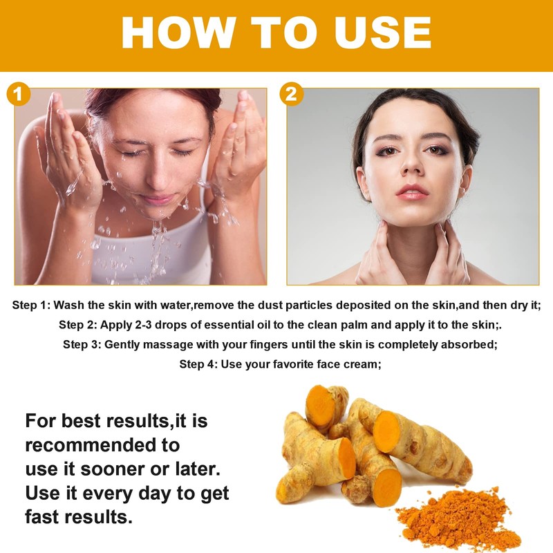 Turmeric Serum, Turmeric Serum for Correcting Dark Spots, Repair Serum