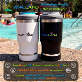 Macland Beer Can Cooler Insulated Slim Coozie, 12 oz Universal Can Cooler with Bottle Opener, Slim Coozie Beer Holder Gifts for Men and Women