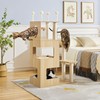 Yaheetech 53in Modern Wooden Cat Tree with Transparent Bowl Condo,