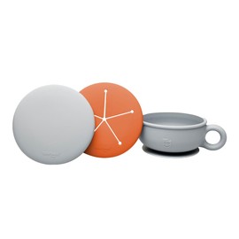 TalkTools Itsy Bowl con tapa de bloqueo - Silicona de grado platino con líneas de volumen, paredes curvas para recoger fácilmente - para bebés, niños pequeños, niños y ancianos