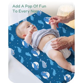 TotChill Extra Stretchy Changing Pad Cover, Ultra Soft Premium Jersey Knit Changing Pad Sheets, Unisex for Boys Girls, Fits All Standard Changing Tables/Dresser Tops - 2 Pack