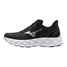 Mizuno Women's Wave Sky 8 D Running Shoe | Neutral Running Shoe | Black-Silver | US Womens 7.5 Wide