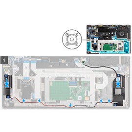 Deal4GO Internal Left & Right Speakers TDM2Y 0TDM2Y PK230012L00 Replacement for Dell Latitude 7420 E7420 P135G