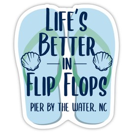 Pier by The Water North Carolina Beach Souvenir Vinyl Decal Sticker 4 Inch