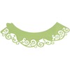 PME CW924 Light Green Swirls Cupcake Wrappers, Pack of 12,
