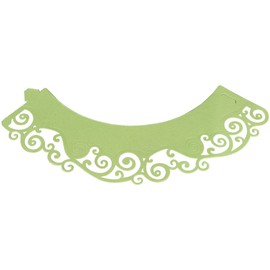 PME CW924 Light Green Swirls Cupcake Wrappers, Pack of 12, 5x0.1x20.5 cm