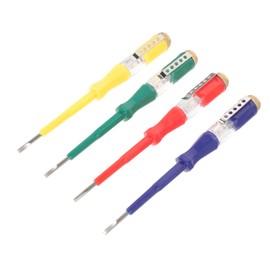 WOONEKY 4pcs Light Circuit Tester Pen and Screwdriver Portable Live Wire Tester for Safe Electrical Circuit Testing Ergonomic Design for Easy Use Random Color Selection