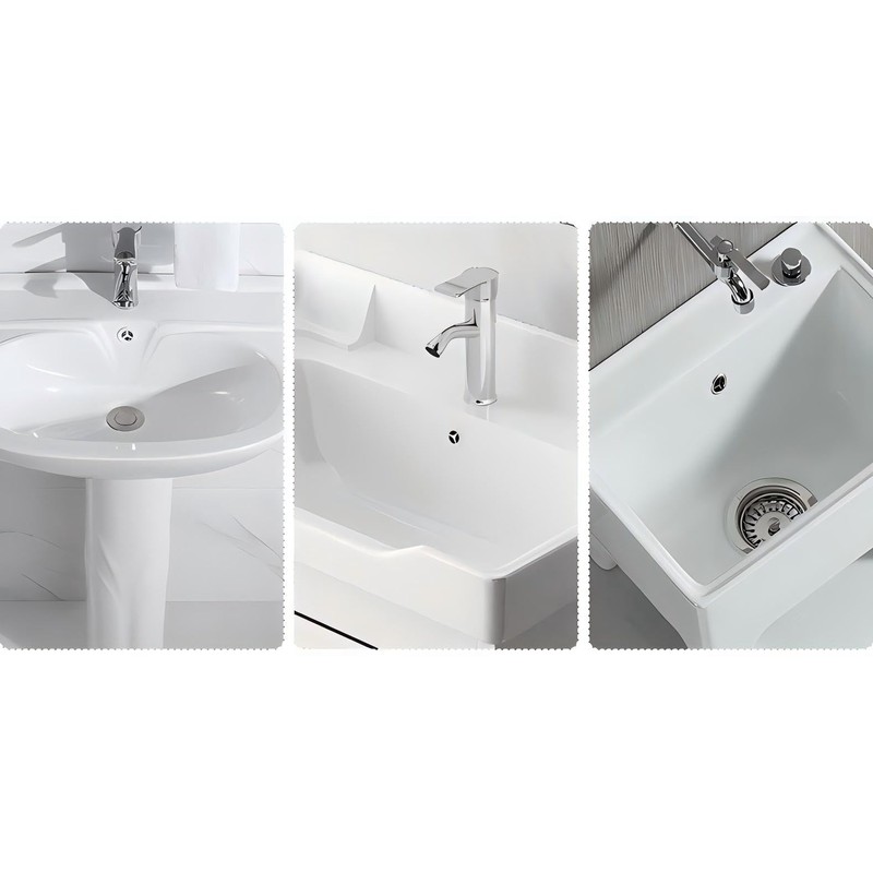 6 Pack Sink Overflow Ring, Bathroom Kitchen Sink Basin Trim,