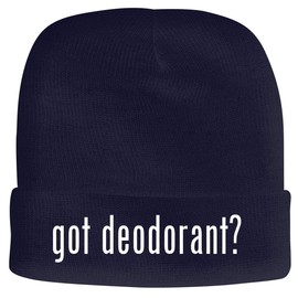 BH Cool Designs got Deodorant? - Men's Soft & Comfortable Beanie Hat Cap, Navy, One Size